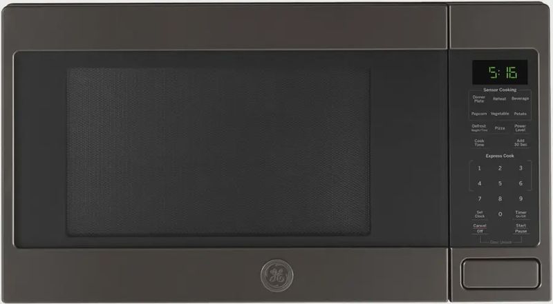 GE 1.6 cu. ft. countertop microwave with digital controls.