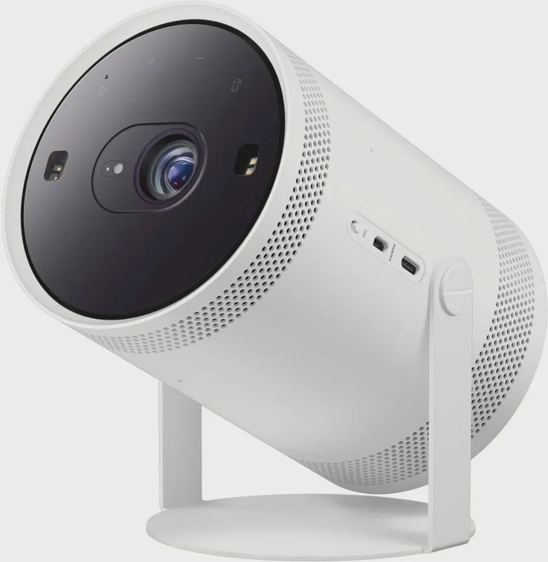 Diagonal view of Samsung The Freestyle 2nd Gen Smart Portable Projector