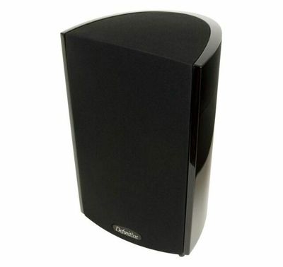 Definitive Technology ProMonitor 800 main stereo speaker in black with grille front