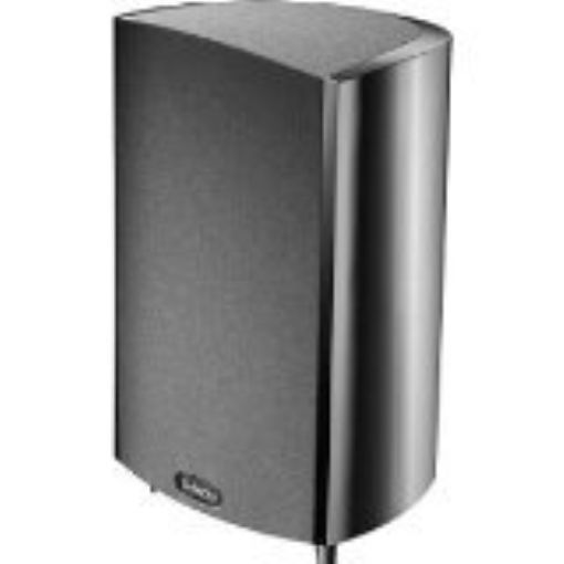 Definitive Technology ProMonitor 1000 satellite speaker in black with grille front, compact design for home audio