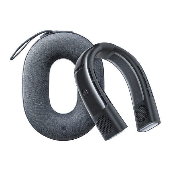 TORRAS Coolify 2s smart neck air conditioner front view, showing curved cooling/heating vents and neckband.