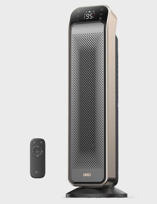 Dreo 25-inch fast portable room heater with remote control and built-in thermostat in white finish