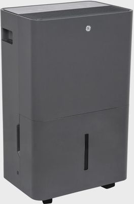 GE 50-pint portable dehumidifier with Energy Star rating and Smart Dry technology.