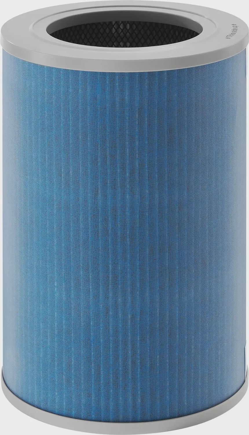 Front view of Insignia replacement filter with HEPA and carbon layers.