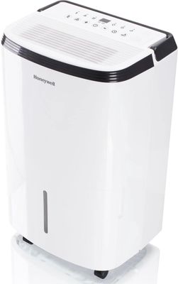 Honeywell 50 Pint Energy Star Smart Dehumidifier in white with digital display