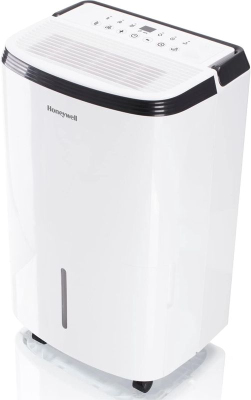 Honeywell 50 Pint Energy Star Smart Dehumidifier in white with digital display