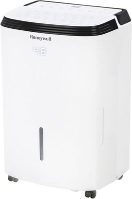 Honeywell Smart WiFi Dehumidifier with digital display, mobile app compatibility, and Energy Star rating.