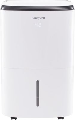 Honeywell 70 Pint Energy Star Smart Dehumidifier in white with digital display.