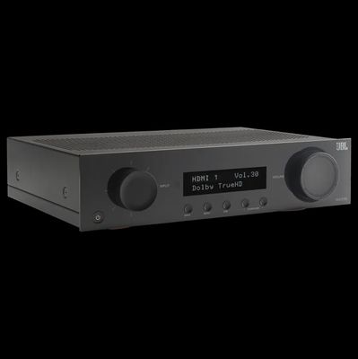 JBL MA510 5.2-channel AV receiver designed for home theater setups, featuring 8K HDR support, Bluetooth connectivity..