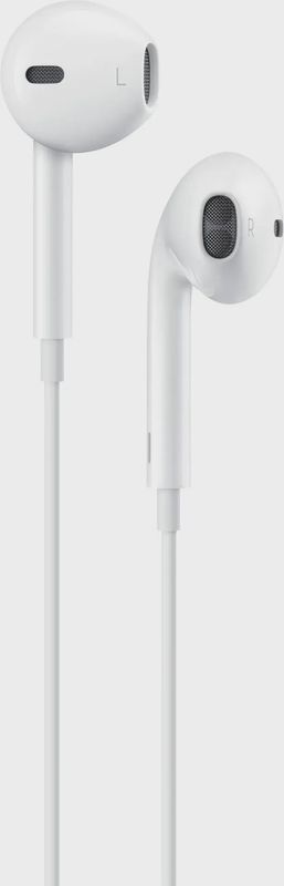 Apple EarPods with Lightning Connector in white, featuring ergonomic in-ear design and built-in remote control