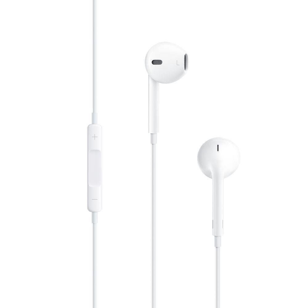 Apple EarPods with Lightning Connector in white, featuring ergonomic in-ear design and built-in remote control