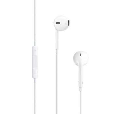 Apple EarPods with Lightning Connector in white, featuring ergonomic in-ear design and built-in remote control