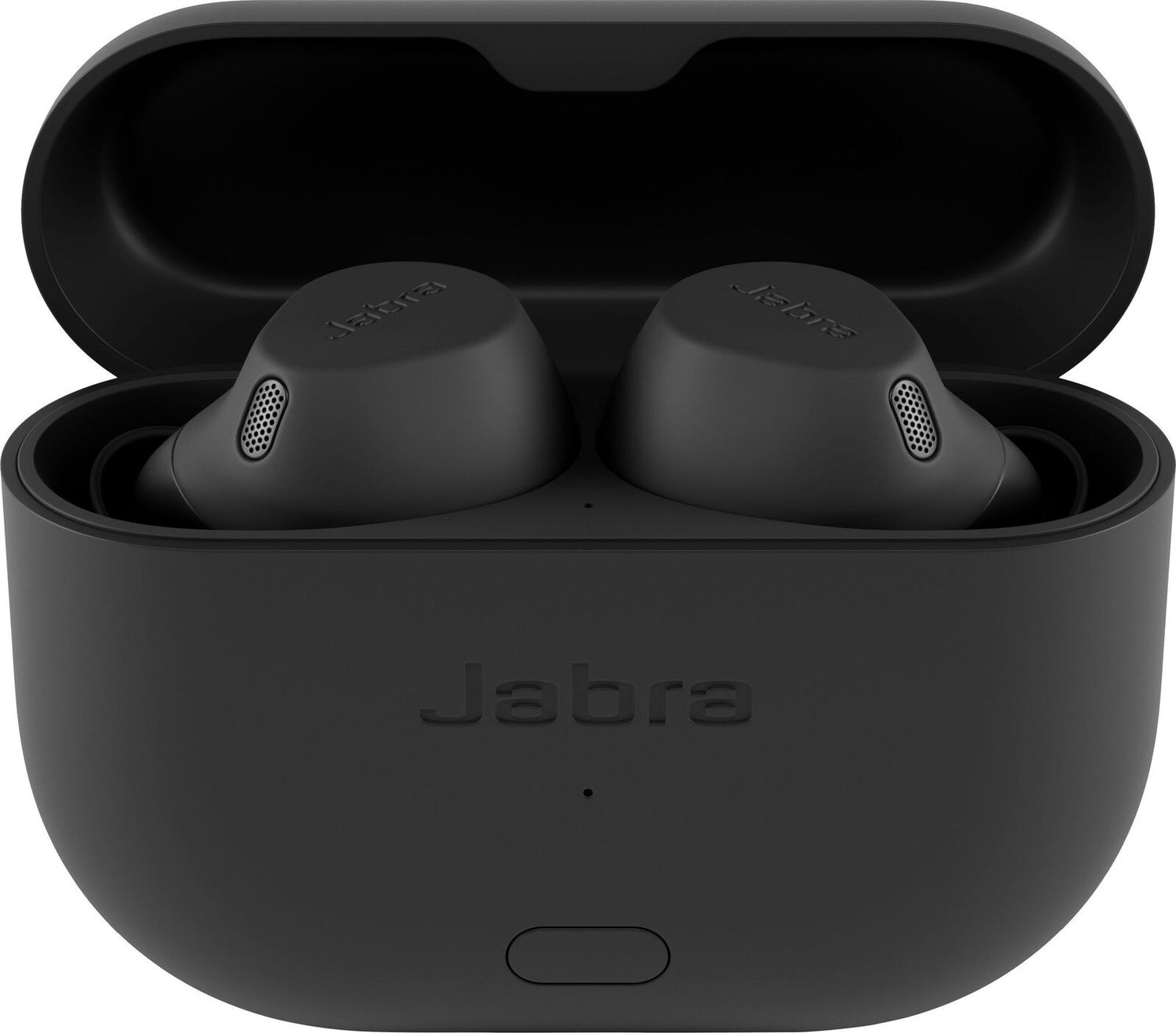 Jabra Elite 8 Active Gen 2 wireless black earbuds with smart charging case.