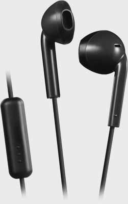 JVC wired earbuds with built-in microphone and remote control on the cable.