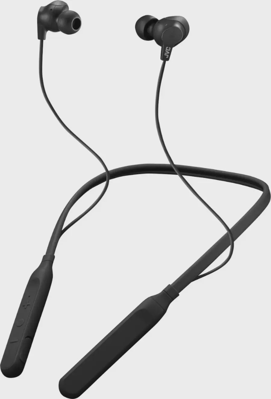 JVC Air Cushion in-ear neckband wireless headphones with soft earbuds and flexible neckband.