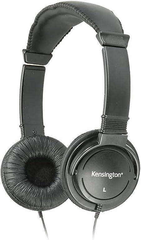 Kensington Hi-Fi on-ear headphones in black with padded headband and plush earpads.