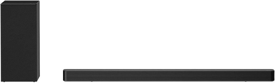 Front view of LG SN6Y Sound Bar and wireless subwoofer.