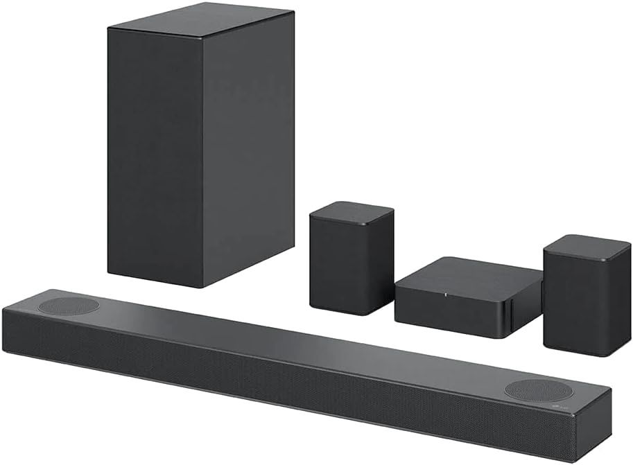 LG S75QR 5.1.2 Channel Soundbar with Wireless Subwoofer, Dolby Atmos &amp; DTS:X – Black
