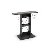 Atlantic Game Central Tall Storage Rack in black, designed to hold gaming consoles and accessories
