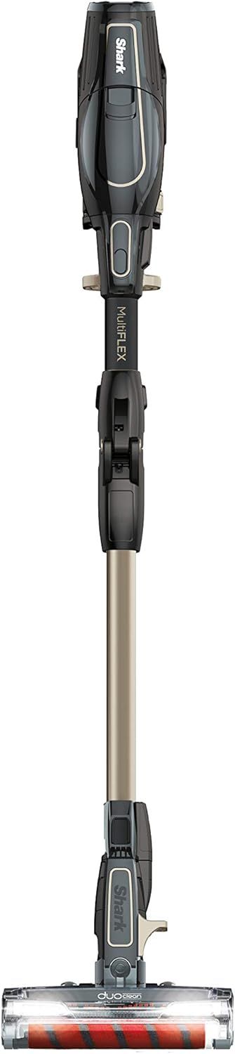 Upright tube with brush head attached, showing the Shark ION F80 vacuum in use position.