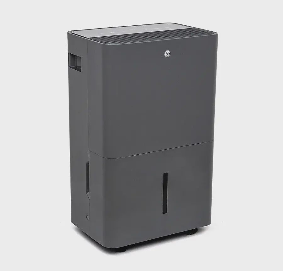 GE - 50-Pint Energy Star Portable Dehumidifier with Built-In Pump - Grey