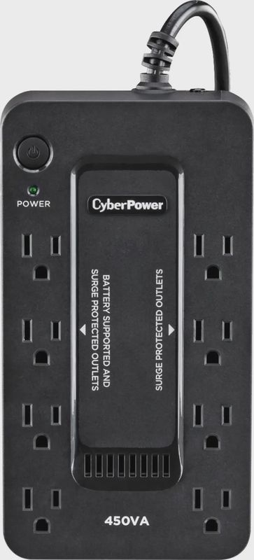 Front view of the CyberPower - 450VA Battery Back-Up System.