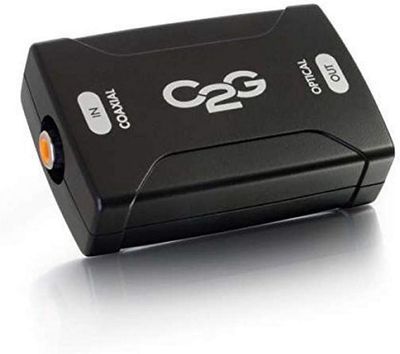 C2G 40018 Coaxial To Slink Optical Digital Audio Converter