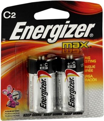 Energizer MAX Alkaline Batteries C 2 Each