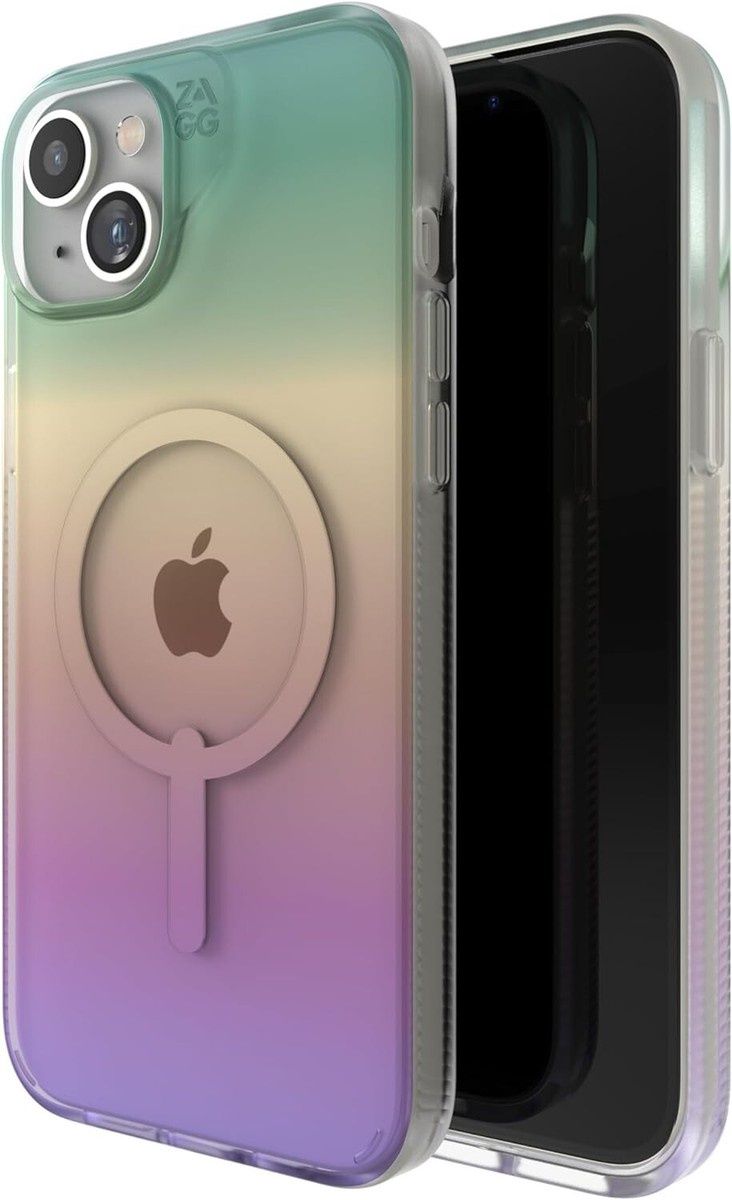 ZAGG - Milan Snap MagSafe Compatible Case for Apple iPhone 15 Plus - Iridescent