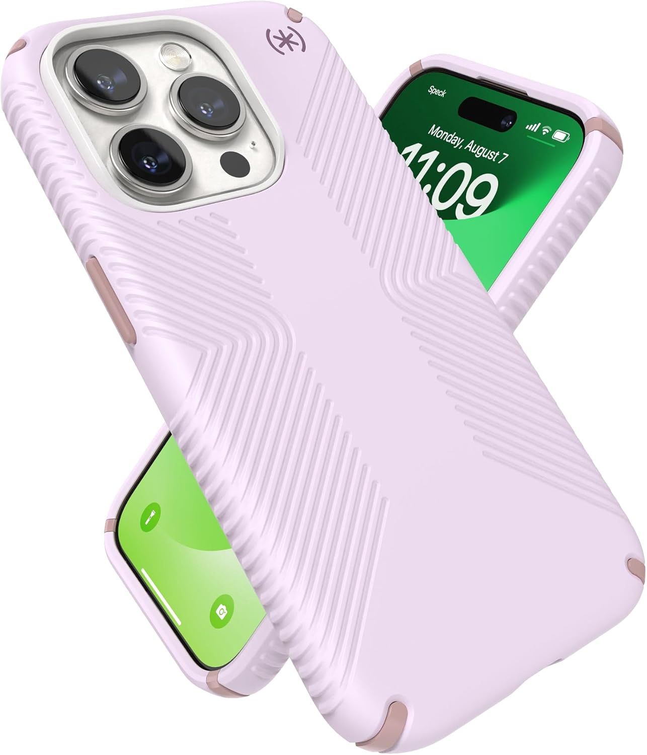 Speck - Presidio2 Grip Case with MagSafe for Apple iPhone 15 Pro - Soft Lilac