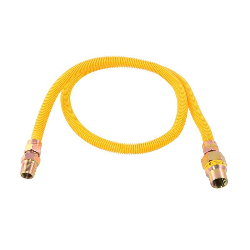 Gas Connector, 1/2 In. X 1/2 In. X 1/2 In. X 48 In.