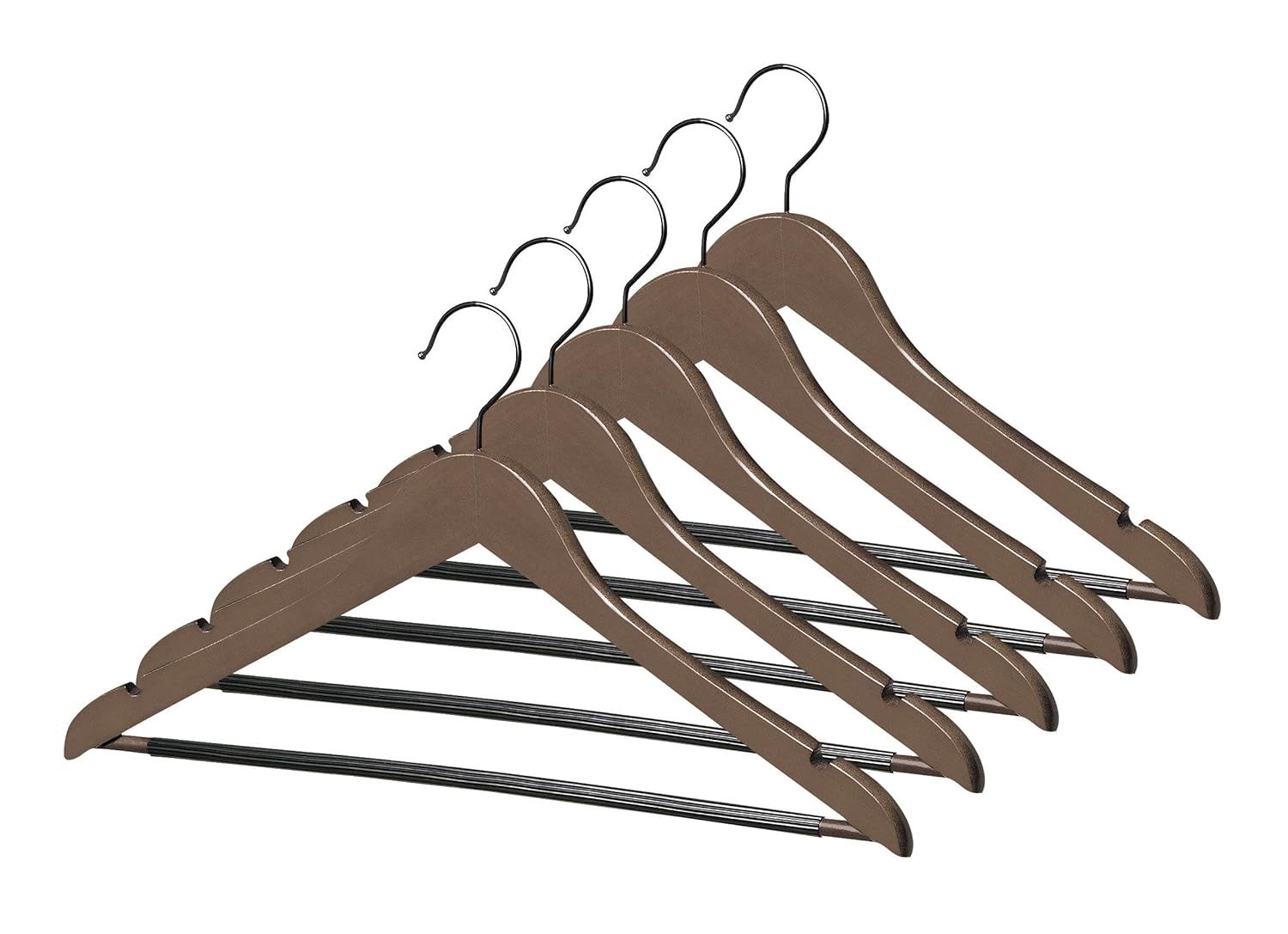Whitmor Wood Suit Hangers, S/5