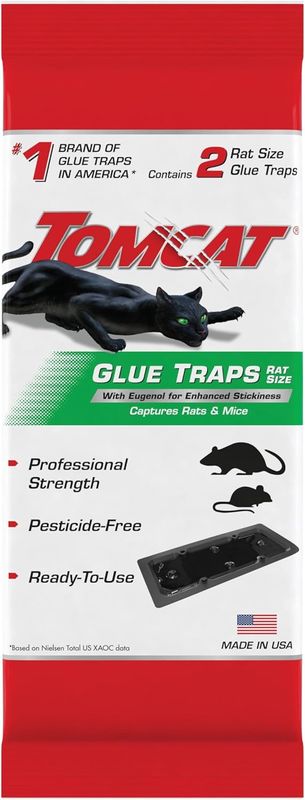 Tomcat Rat Trap with Immediate Grip Glue for Rats