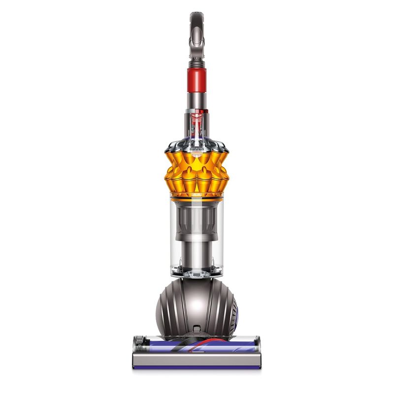 Front-facing view of Dyson Small Ball Upright Vacuum, showcasing the brush head and suction inlet.