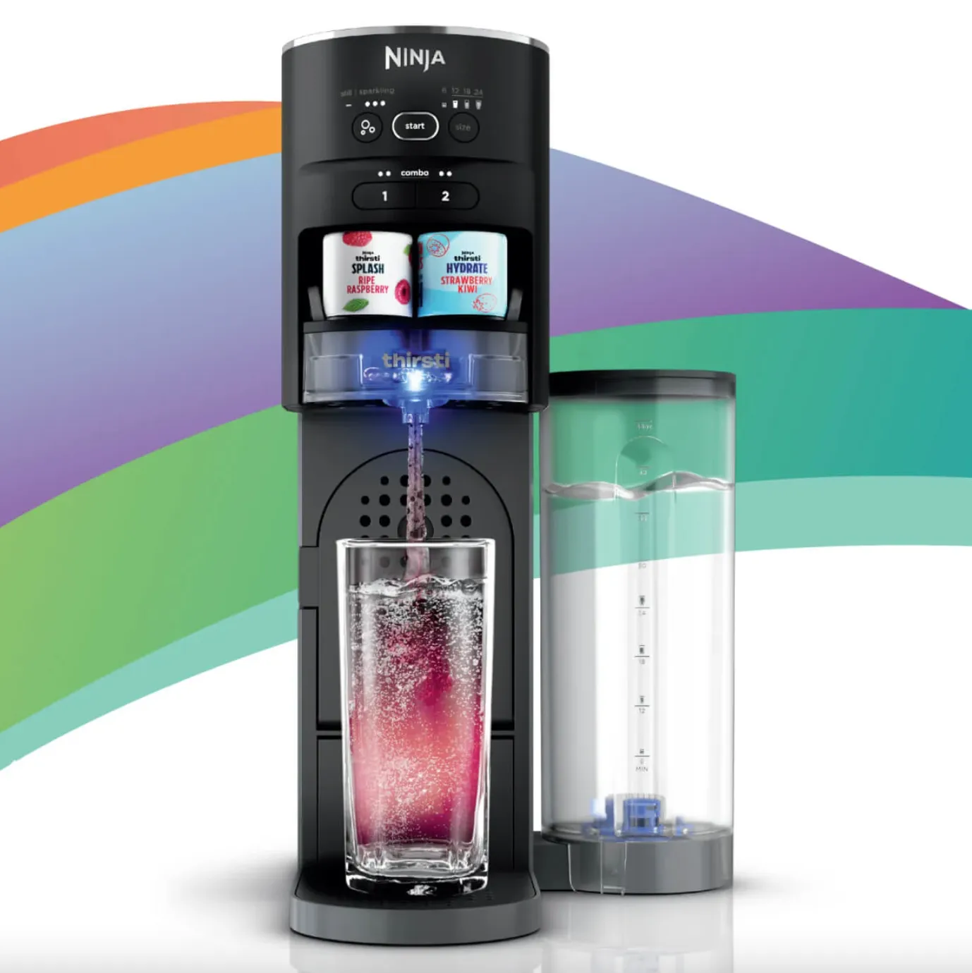 Front view of Ninja the Thirsti Drink System.