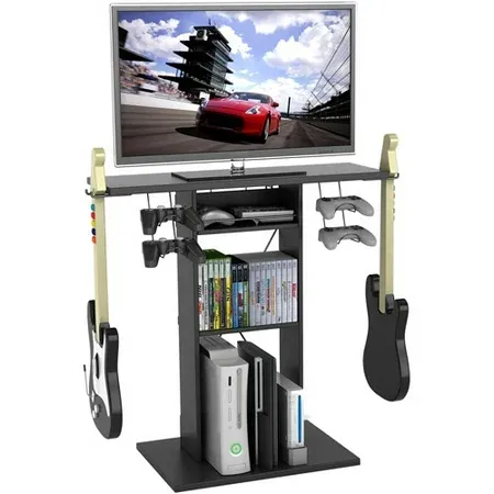 Atlantic Game Central TV Stand and Game Storage, Black