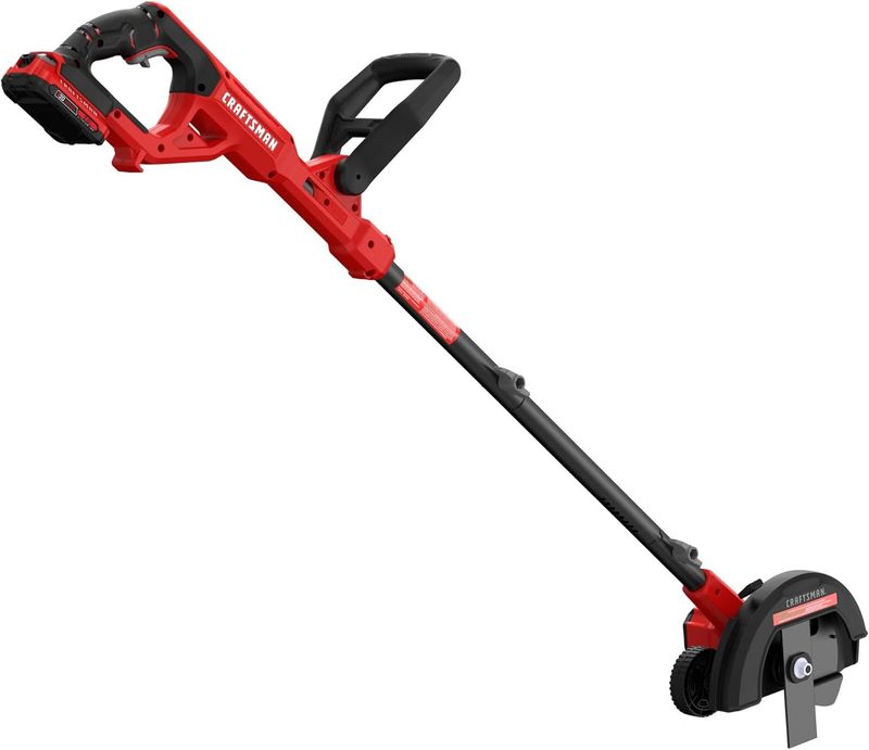 CRAFTSMAN 20V MAX Edger Lawn Tool with battery and ergonomic handle.