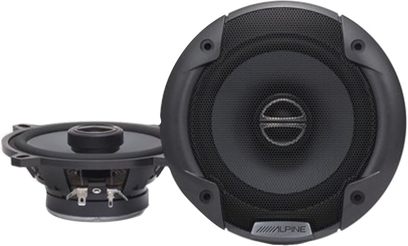 Front view of Alpine SPE-6090 6x9 2-way car speakers showing dual-cone design.