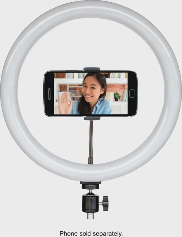 Sunpak - 12&quot; Bicolor LED Ring Light Kit - Black