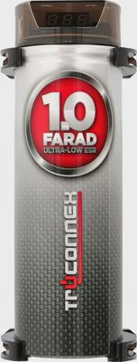 Front view of the Metra - One Farad Digital Capacitor - Silver.
