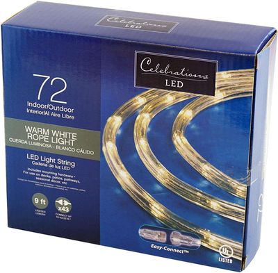 Box package of Celebrations WW 9&#39; LED Rope Light