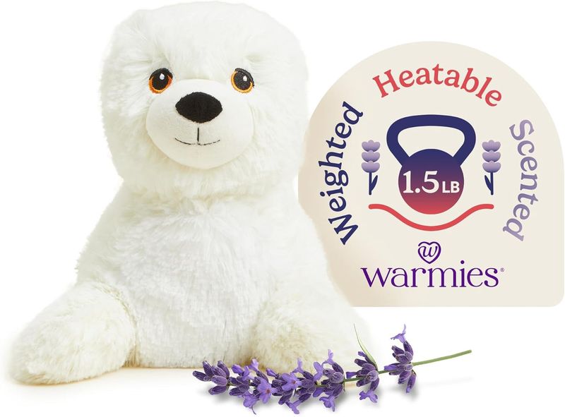 warmies Microwavable &amp; Weighted Stuffed Animals, Seal - Heated Stuffed Animal