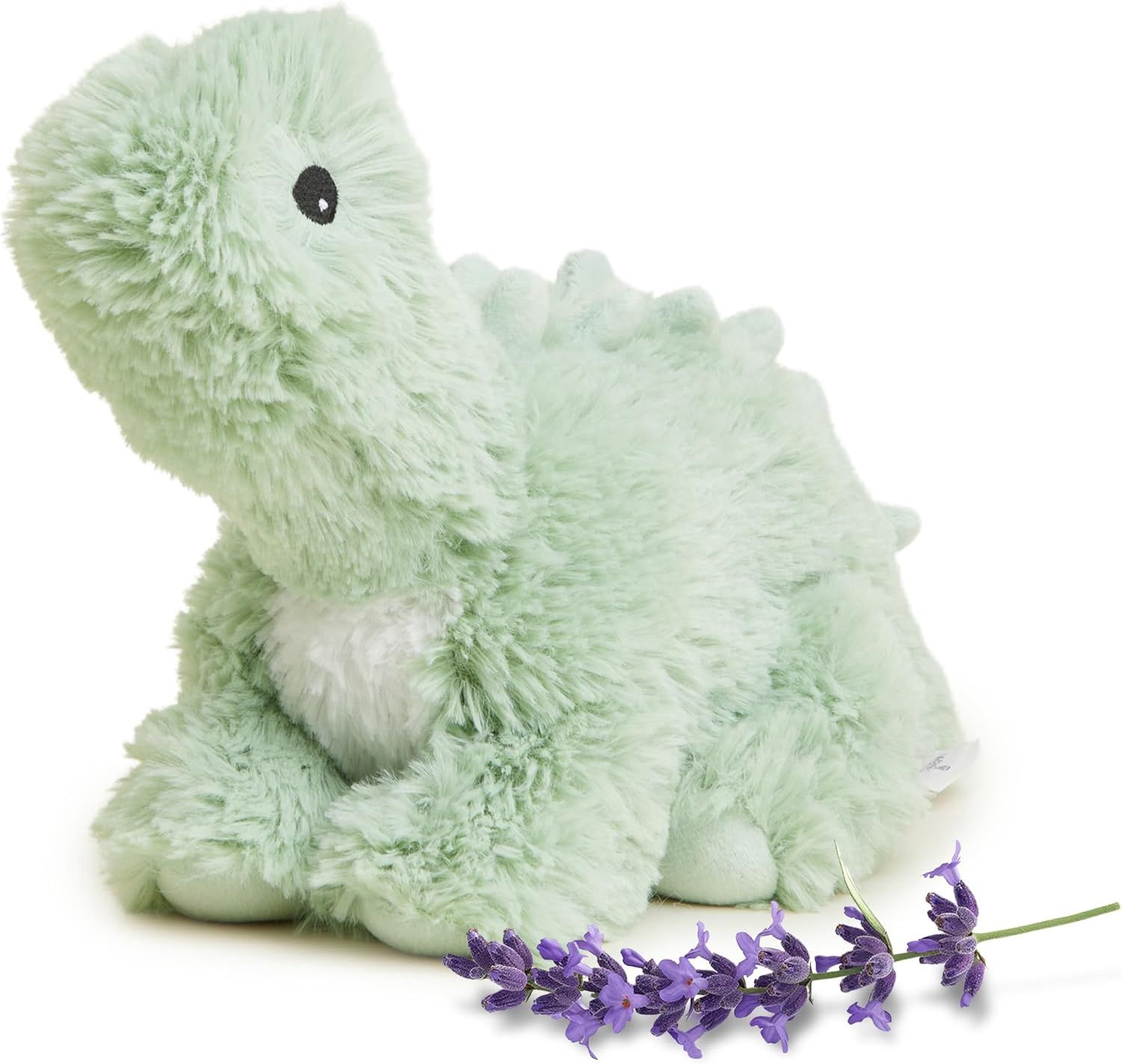 warmies Microwavable &amp; Weighted Stuffed Animals, Green Long Neck Dinosaur