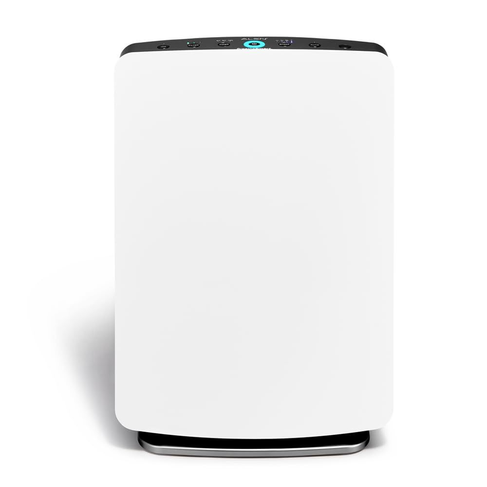 Front view of Alen BreatheSmart Classic Air Purifier showing sleek design and air intake vents.