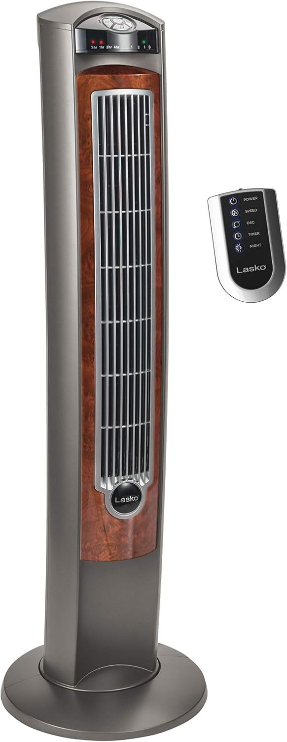 Lasko - Wind Curve Tower Fan with Nighttime Setting - Gray