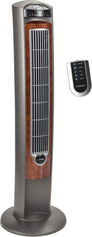 Lasko - Wind Curve Tower Fan with Nighttime Setting - Gray