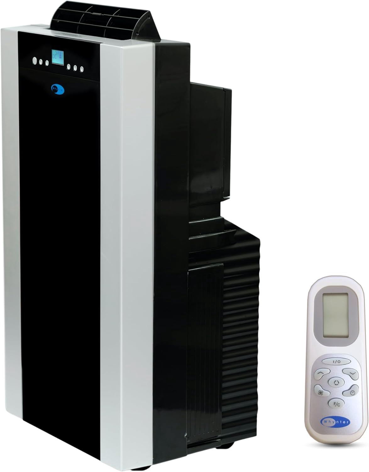 Whynter Portable Air Conditioner 14,000 BTU with a remote.