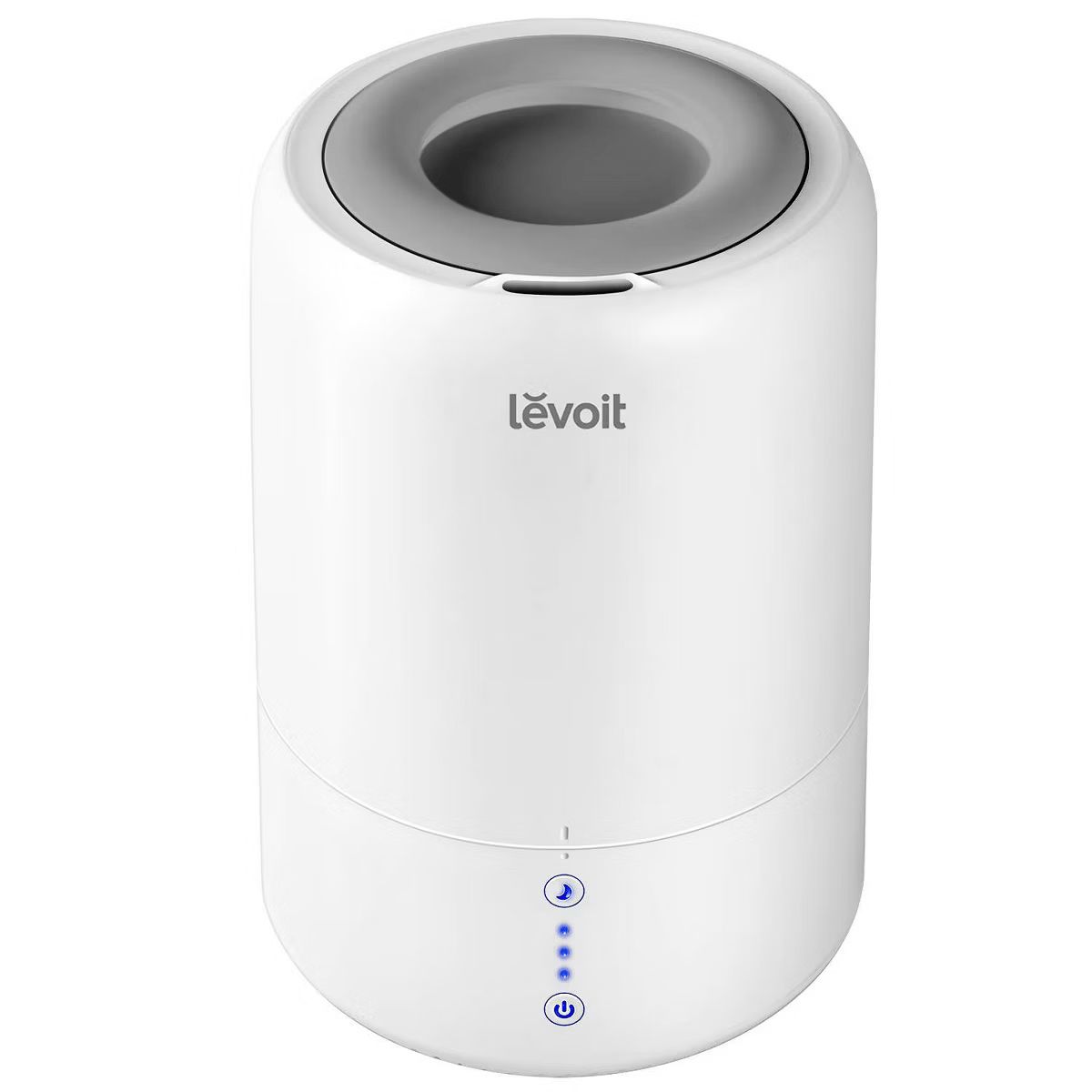 Front view of Levoit Ultrasonic 0.5 Gal Humidifier &amp; Diffuser with top-fill design and mist output.