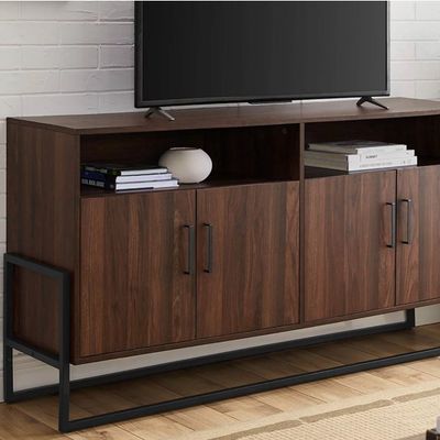Walker Edison 58 in. Urban Industrial Highboy 4-Door TV Stand