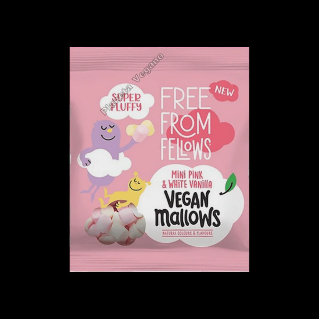 Free From Fellows Pink &amp; White Vanilla Vegan Mini Mallows 105g